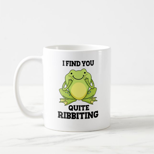 Mug Je Te Trouve Assez Ribbiant Funny Frog Pun (Gauche)