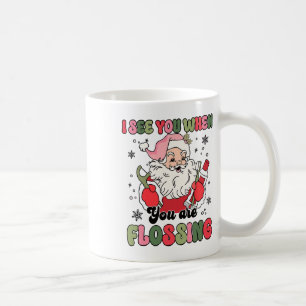 Mug Je te vois quand tu passes le fil dentaire Noël De