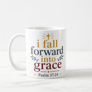 Mug Je tombe en avant dans l'encouragement chrétien de