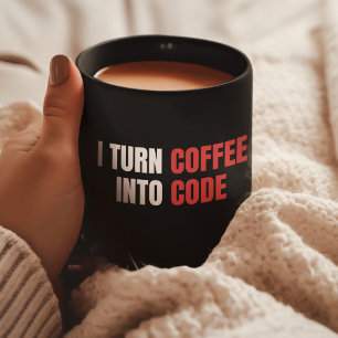 Mug Je Transforme Le Café En Code, Codeur Femme, Progr