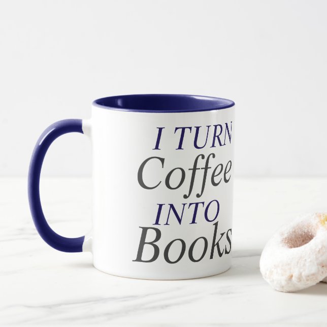 Mug Je transforme le café en livres (Avec donut)