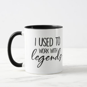 Mug Je travaillais avec légende, Retraite