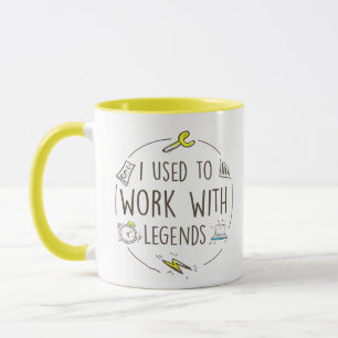 Mug Je travaillais avec légende, Retraite
