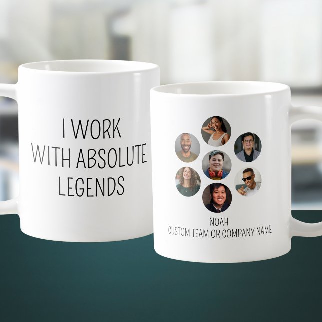 Mug Je Travaille Avec Absolument Legends 7 Team Photo  (I Work With Absolute Legends 7 Photo Office Team Coffee Mug
)