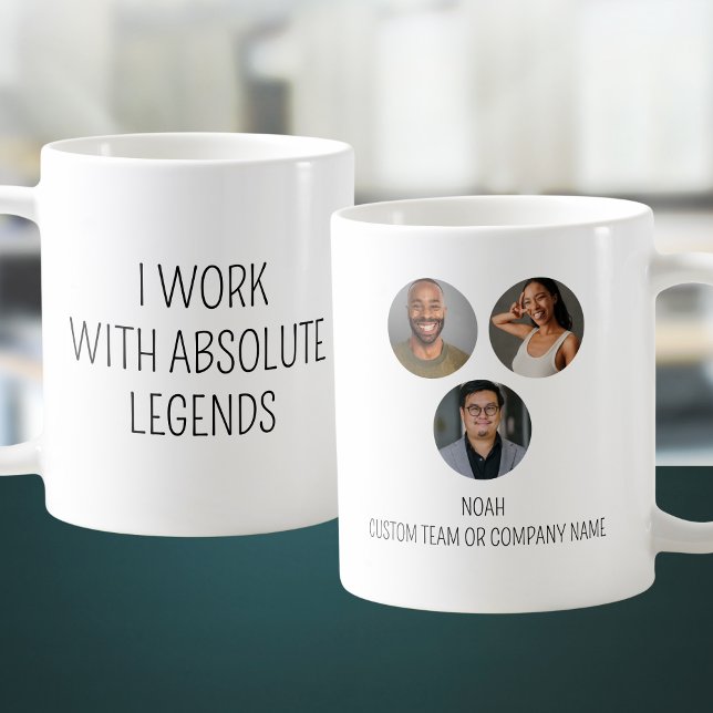 Mug Je Travaille avec Absolute Legends 3 Photo Office  (I Work With Absolute Legends 3 Photo Office Team Coffee Mug
)