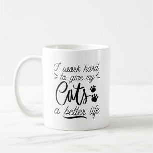 Mug Je travaille des chats durs