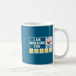 Mug Je travaille pour les vacances de Noël Citation de