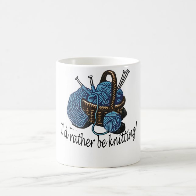 Mug Je tricoterais plutôt ! (Centre)