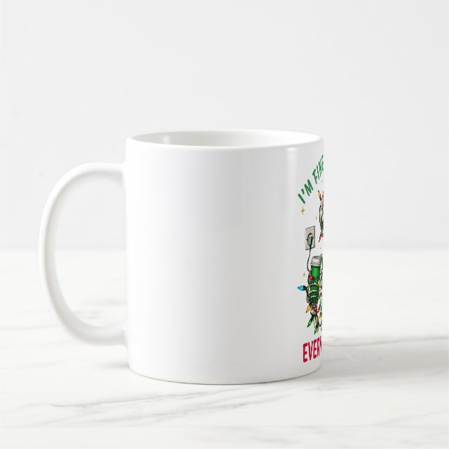 Mug Je vais bien C'est fin Skeleton drôle Tri de Noël (Gauche)