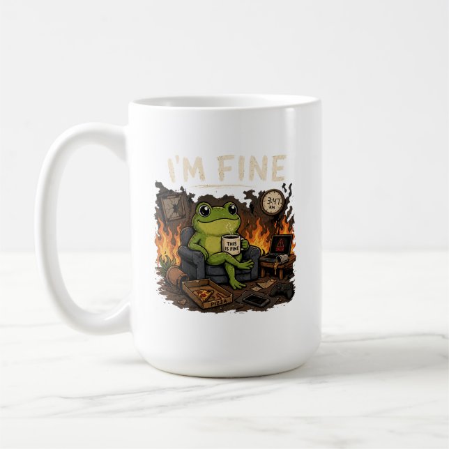 Mug Je vais bien Grenouille C'est bien Art de mème (Gauche)