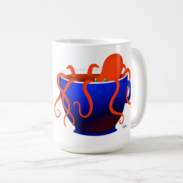Mug Je vais chercher Kraken - 15 oz.Mug (Devant droit)