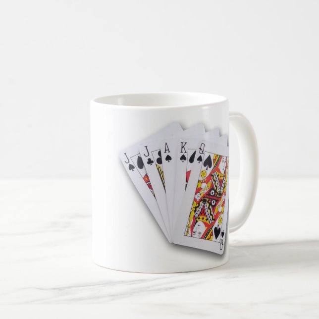 Mug Je vais seul ! La Main parfaite d'Euchre (Devant droit)