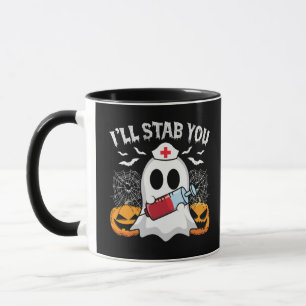 Mug Je vais te frapper sorcière fantôme prendre l'Hall
