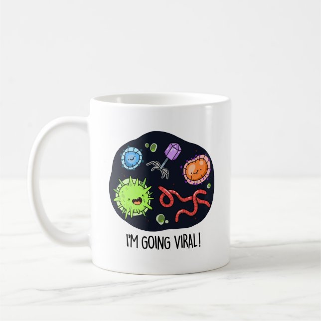 Mug Je vais Viral Funny Virus Pun (Gauche)