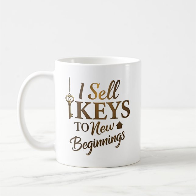 Mug Je vends des clés à un agent immobilier de nouveau (Gauche)
