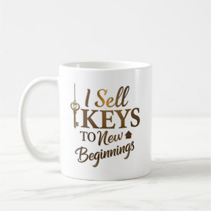 Mug Je vends des clés pour de nouveaux départs Court