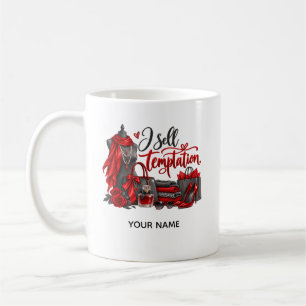 Mug Je vends la tentation – Cadeau drôle pour boutique