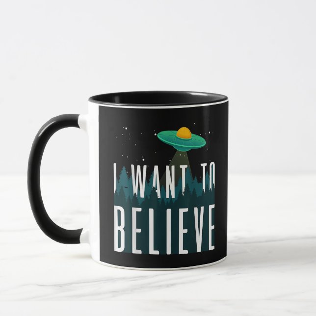 Mug Je veux croire aux Aliens Zone 51 (Gauche)