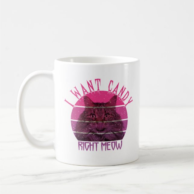 Mug Je veux des bonbons juste miow. drôle amoureux des (Gauche)