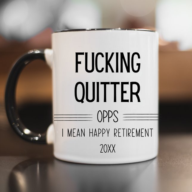 Mug Je Veux Dire Bonne Retraite Drôle (FUNNY RETIREMENT MUG)
