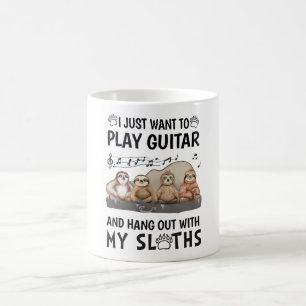 Mug Je Veux Juste Jouer Guitare Chemise Mignonne Humou