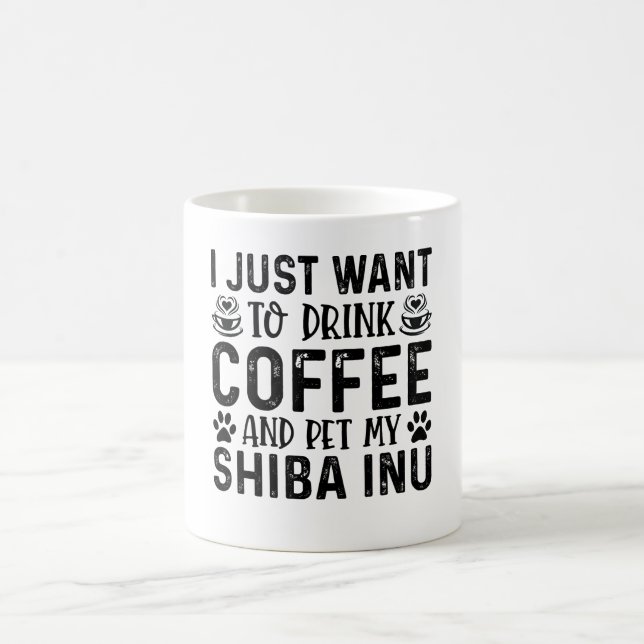 Mug Je Veux Pet Mon Shiba Inu (Centre)