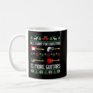 Mug Je Veux Plus de Guitares Drôle Guitariste Noël Moc