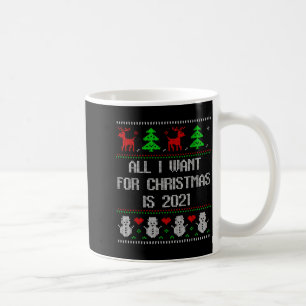 Mug Je veux que 2020 soit terminé Sweat de Noël moche 
