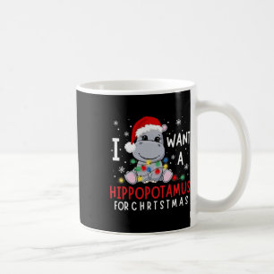 Mug Je veux un hippopotame pour Noël Xmas Hippo pour