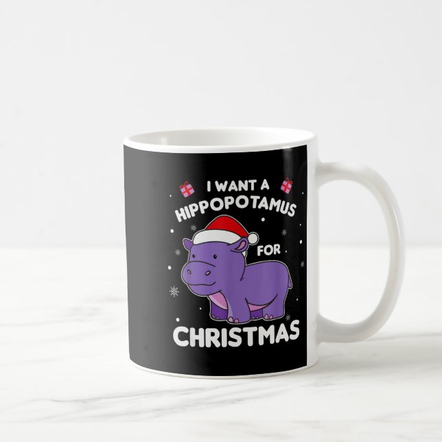 Mug Je veux un Hiptamus pour Noël Douces hanches  (Droite)