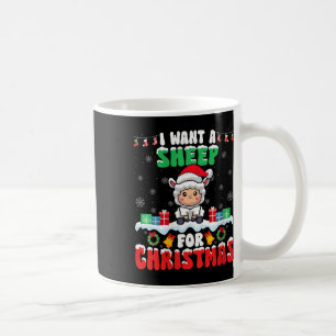 Mug Je Veux Un Mouton Pour Noël - Moutons Père Noël X