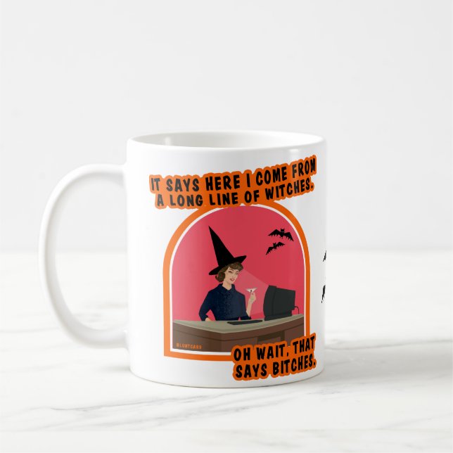 Mug Je viens d'une longue lignée de sorcières. (Gauche)