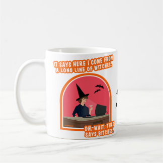 Mug Je viens d'une longue lignée de sorcières.