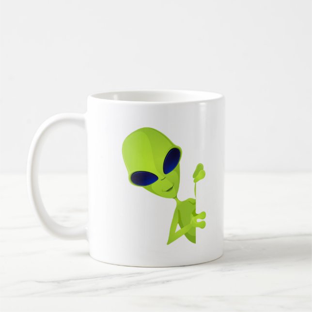 Mug Je viens en paix Alien (Gauche)