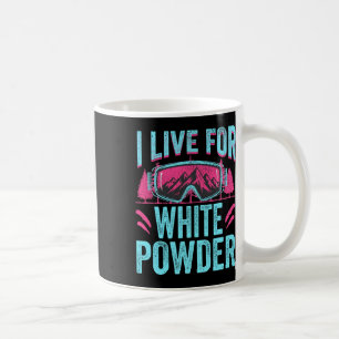 Mug Je vis pour la poudre blanche Ski rétro 80s 90s