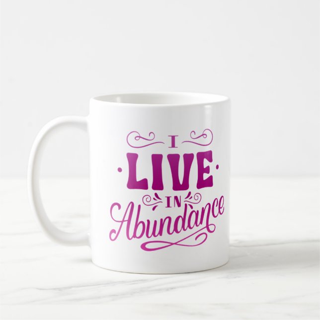 MUG JE VIVE EN ABONDANCE (Gauche)