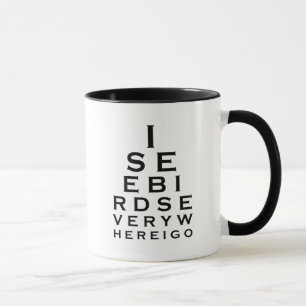 Mug Je vois des oiseaux Eyechart