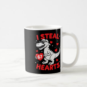 Mug Je vole 67 cœurs dinosaure pour garçons filles enf