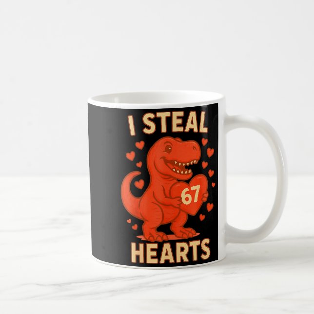 Mug Je vole 67 cœurs Saint-Valentin 67 Meme 6 7  (Droite)