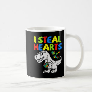 Mug Je vole Coeurs Trex Dinosaur Enfants Garçons Autis