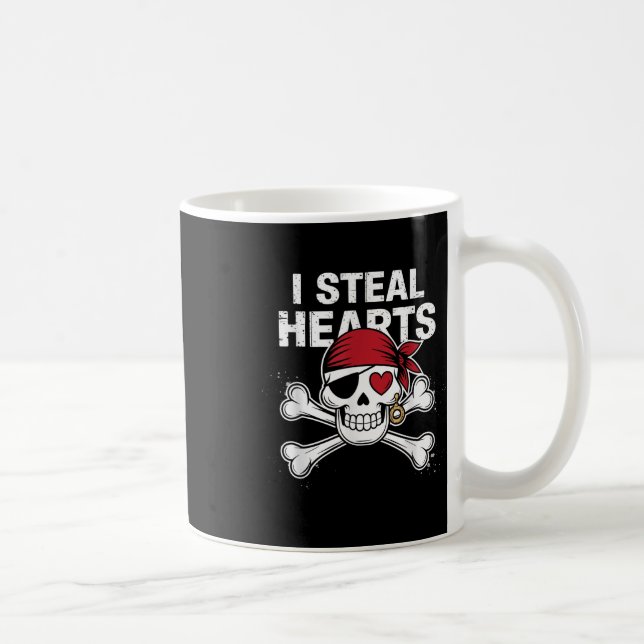 Mug Je vole Coeurs Valentines Jour Pirate Funny Valent (Droite)