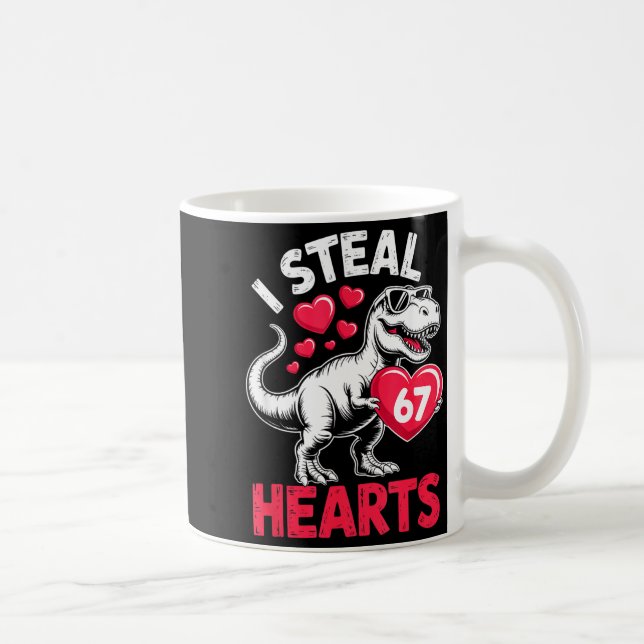 Mug Je vole des cœurs 67 Saint-Valentin 67 Meme 6 7 T- (Droite)