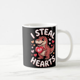 Mug Je vole des cœurs 67 Saint-Valentin 67 Meme 6 7 T-