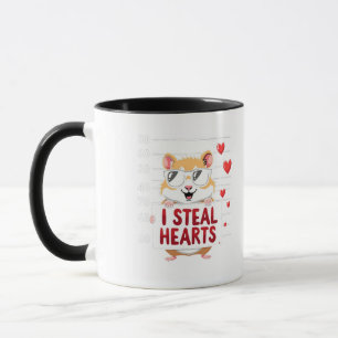 Mug Je vole des cœurs Amoureux de hamsters Saint Valen