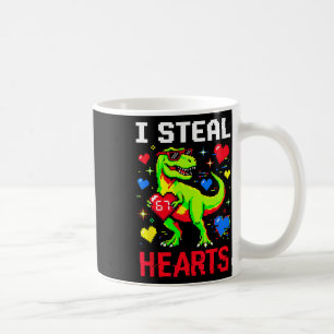 Mug Je vole des cœurs Pixel Dinosaur Gamer Saint Valen