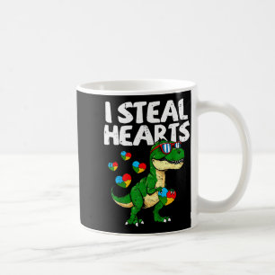 Mug Je vole des cœurs T-rex Puzzle Sensibilisation à l