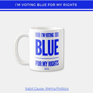 Mug Je vote le démocrate bleu