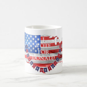 Mug Je vote pour le drapeau républicain américain Do
