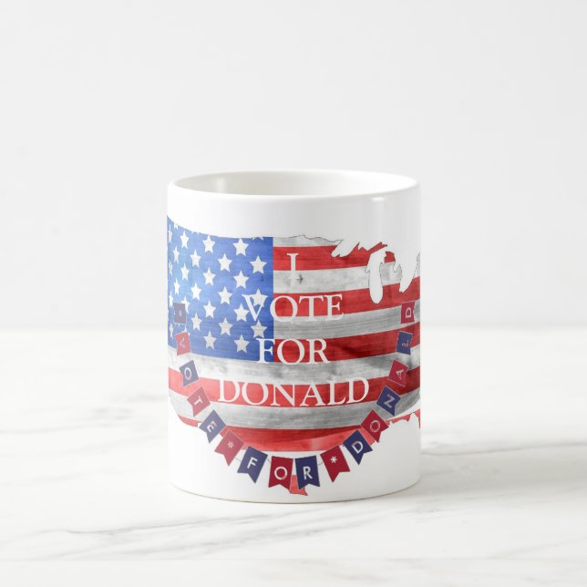 Mug Je vote pour le drapeau républicain américain Dona (Centre)