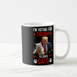 Mug Je vote pour Trump pour sauver les chats Trump Éle